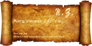 Margineanu Zóra névjegykártya